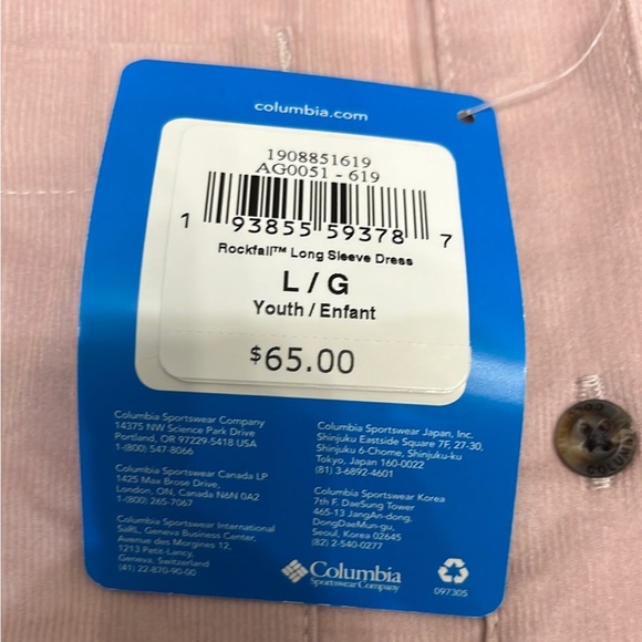 NWT Columbia Youth Girls Corduroy Dress - Picture 4 of 5